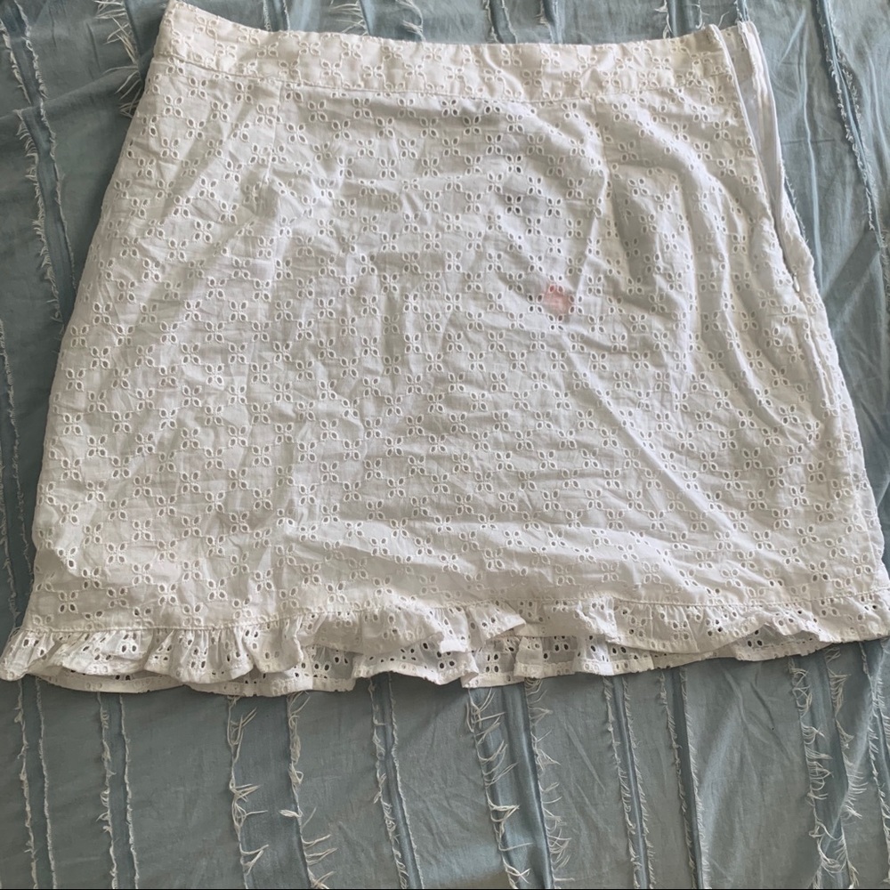 White Eyelet Mini Skirt - Picture 5 of 5